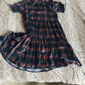 Plaid Kids Dress - Multicolor